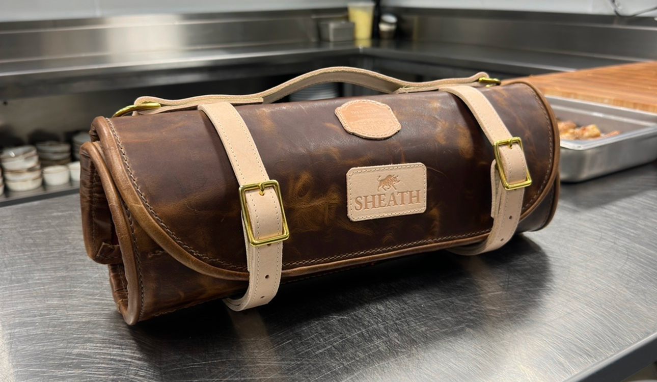 Brown Heritage Roll on kitchen counter 