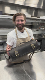 Chef Patrick holding the Heritage Roll